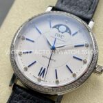 TW Factory IWC Portofino Midsize Automatic Moonphase IW659601 37.1mm Steel Black Leather Strap White Dial (9) TW Factory IWC Portofino Midsize Automatic Moonphase IW659601 37.1mm Steel Black Leather Strap White Dial