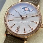 TW Factory IWC Portofino Midsize Automatic Moonphase IW659602 37.1mm Rose Gold Leather Strap Silver Dial ( (4) TW Factory IWC Portofino Midsize Automatic Moonphase IW659602 37.1mm Rose Gold Leather Strap Silver Dial