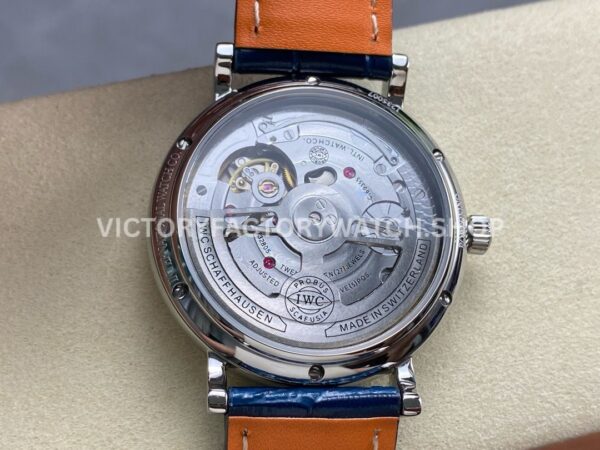 TWA Factory IWC Portofino Hand-Wound IW516401 45mm Blue Needle Steel Blue Leather Strap White Dial (7) TWA Factory IWC Portofino Hand-Wound IW516401 45mm Blue Needle Steel Blue Leather Strap White Dial