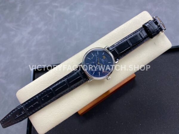 TWA Factory IWC Portofino Hand-Wound IW516405 45mm Silver Needle Steel Black Leather Strap Blue Dial (5) TWA Factory IWC Portofino Hand-Wound IW516405 45mm Silver Needle Steel Black Leather Strap Blue Dial