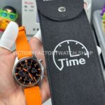 TWS Factory IWC Pilot Chronograph IW377730 41mm Orange Rubber Strap Orange Arabic Numerals Black Dial (4) TWS Factory IWC Pilot Chronograph IW377730 41mm Orange Rubber Strap Orange Arabic Numerals Black Dial