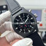 TWS Factory IWC Pilot Chronograph IW378901 44mm Ceramic Textile Strap Arabic Numerals Black Dial (6) TWS Factory IWC Pilot Chronograph IW378901 44mm Ceramic Textile Strap Arabic Numerals Black Dial