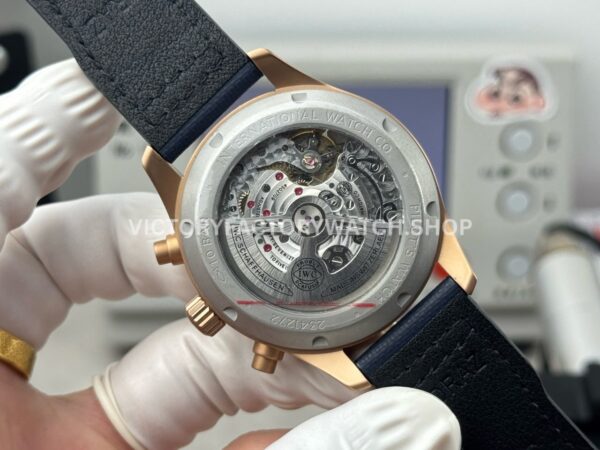 TWS Factory IWC Pilot Chronograph IW388109 41mm Bronze Blue Textile Strap Arabic Numerals Blue Dial (4) TWS Factory IWC Pilot Chronograph IW388109 41mm Bronze Blue Textile Strap Arabic Numerals Blue Dial