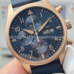 TWS Factory IWC Pilot Chronograph IW388109 41mm Bronze Blue Textile Strap Arabic Numerals Blue Dial (5) TWS Factory IWC Pilot Chronograph IW388109 41mm Bronze Blue Textile Strap Arabic Numerals Blue Dial