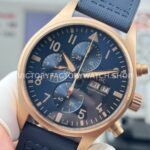 TWS Factory IWC Pilot Chronograph IW388109 41mm Bronze Blue Textile Strap Arabic Numerals Blue Dial (6) TWS Factory IWC Pilot Chronograph IW388109 41mm Bronze Blue Textile Strap Arabic Numerals Blue Dial