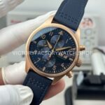 TWS Factory IWC Pilot Chronograph IW388109 41mm Bronze Blue Textile Strap Arabic Numerals Blue Dial (7) TWS Factory IWC Pilot Chronograph IW388109 41mm Bronze Blue Textile Strap Arabic Numerals Blue Dial