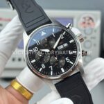 TWS Factory IWC Pilot Chronograph IW388111 41mm Rubber Strap Arabic Numerals Black Dial (9) TWS Factory IWC Pilot Chronograph IW388111 41mm Rubber Strap Arabic Numerals Black Dial
