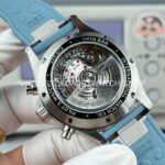 TWS Factory IWC Pilot Chronograph IW388117 41mm Light Blue Rubber Arabic Numerals Light Blue Dial (6) TWS Factory IWC Pilot Chronograph IW388117 41mm Light Blue Rubber Arabic Numerals Light Blue Dial