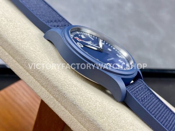 V7 Factory IWC Pilot Laureus Sport IW328101 41mm Blue Ceramic Textile Strap Arabic Numerals Blue Dial (2) V7 Factory IWC Pilot Laureus Sport IW328101 41mm Blue Ceramic Textile Strap Arabic Numerals Blue Dial