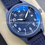 V7 Factory IWC Pilot Laureus Sport IW328101 41mm Blue Ceramic Textile Strap Arabic Numerals Blue Dial (5) V7 Factory IWC Pilot Laureus Sport IW328101 41mm Blue Ceramic Textile Strap Arabic Numerals Blue Dial