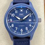 V7 Factory IWC Pilot Laureus Sport IW328101 41mm Blue Ceramic Textile Strap Arabic Numerals Blue Dial (6) V7 Factory IWC Pilot Laureus IW328101 blue ceramic blue dial