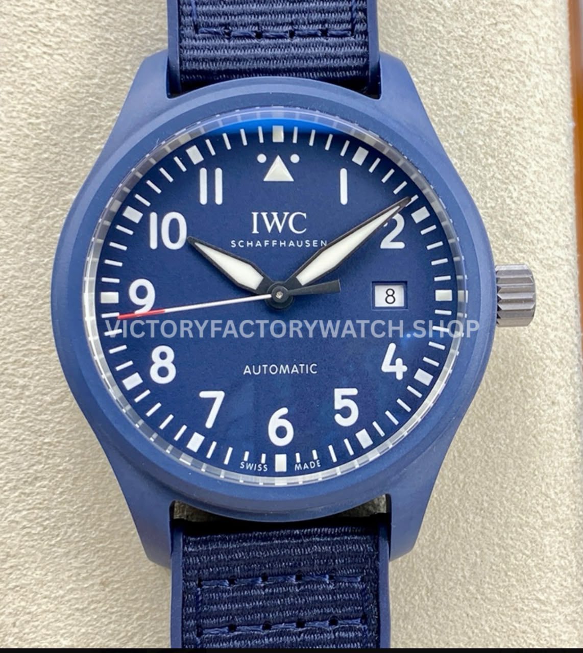 V7 Factory IWC Pilot Laureus IW328101 blue ceramic blue dial