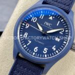 V7 Factory IWC Pilot Laureus Sport IW328101 41mm Blue Ceramic Textile Strap Arabic Numerals Blue Dial (7) V7 Factory IWC Pilot Laureus Sport IW328101 41mm Blue Ceramic Textile Strap Arabic Numerals Blue Dial