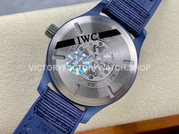 V7 Factory IWC Pilot Laureus Sport IW328101 41mm Blue Ceramic Textile Strap Arabic Numerals Blue Dial (9) V7 Factory IWC Pilot Laureus Sport IW328101 41mm Blue Ceramic Textile Strap Arabic Numerals Blue Dial