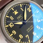 V7 Factory IWC Pilot Mark XVIII Heritage IW327006 40mm Titanium Leather Strap Arabic Numerals Black Dial (7) V7 Factory IWC Pilot Mark XVIII Heritage IW327006 40mm Titanium Leather Strap Arabic Numerals Black Dial