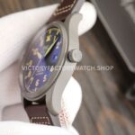 V7 Factory IWC Pilot Mark XVIII Heritage IW327006 40mm Titanium Leather Strap Arabic Numerals Black Dial (8) V7 Factory IWC Pilot Mark XVIII Heritage IW327006 40mm Titanium Leather Strap Arabic Numerals Black Dial