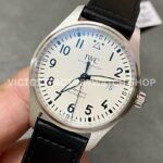 V7 Factory IWC Pilot Mark XVIII IW327012 40mm Steel Leather Strap Arabic Numerals White Dial (2) V7 Factory IWC Pilot Mark XVIII IW327012 40mm Steel Black Leather Strap Arabic Numerals White Dial