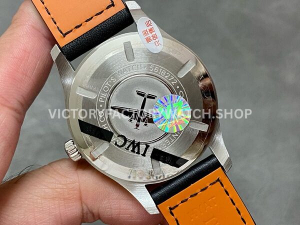 V7 Factory IWC Pilot Mark XVIII IW327012 40mm Steel Leather Strap Arabic Numerals White Dial (3) V7 Factory IWC Pilot Mark XVIII IW327012 40mm Steel Black Leather Strap Arabic Numerals White Dial