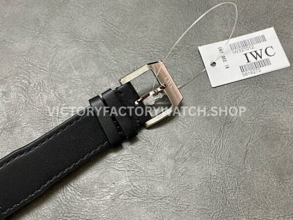 V7 Factory IWC Pilot Mark XVIII IW327012 40mm Steel Leather Strap Arabic Numerals White Dial (4) V7 Factory IWC Pilot Mark XVIII IW327012 40mm Steel Black Leather Strap Arabic Numerals White Dial