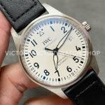 V7 Factory IWC Pilot Mark XVIII IW327012 40mm Steel Leather Strap Arabic Numerals White Dial (9) V7 Factory IWC Pilot Mark XVIII IW327012 40mm Steel Black Leather Strap Arabic Numerals White Dial