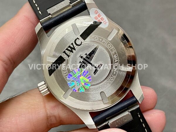 V7 Factory IWC Pilot Mark XX IW328203 40mm Steel Leather Strap Arabic Numerals Blue Dial (2) V7 Factory IWC Pilot Mark XX IW328203 40mm Steel Blue Leather Strap Arabic Numerals Blue Dial