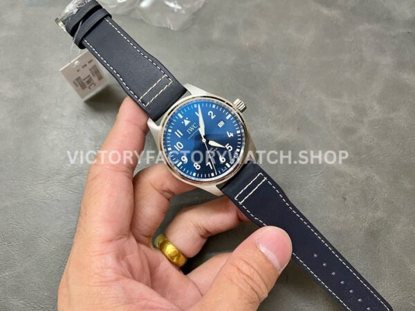 V7 Factory IWC Pilot Mark XX IW328203 40mm Steel Leather Strap Arabic Numerals Blue Dial (3) V7 Factory IWC Pilot Mark XX IW328203 40mm Steel Blue Leather Strap Arabic Numerals Blue Dial
