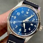 V7 Factory IWC Pilot Mark XX IW328203 40mm Steel Leather Strap Arabic Numerals Blue Dial (7) V7 Factory IWC Pilot Mark XX IW328203 40mm Steel Blue Leather Strap Arabic Numerals Blue Dial