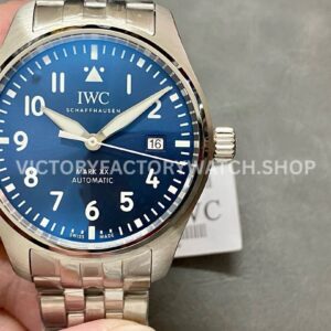 V7 Factory IWC Pilot Mark XX IW328204 40mm Full Steel Arabic Numerals Blue Dial (3) V7 Factory IWC Pilot Mark XX IW328204 blue dial full steel bracelet