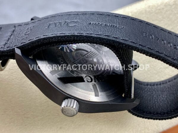 V7 Factory IWC Pilot Top Gun IW326901 41mm Ceramic Textile Strap Arabic Numerals Blue Dial (2) V7 Factory IWC Pilot Top Gun IW326901 41mm Ceramic Textile Strap Arabic Numerals Blue Dial