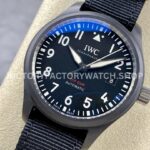 V7 Factory IWC Pilot Top Gun IW326901 41mm Ceramic Textile Strap Arabic Numerals Blue Dial (6) V7 Factory IWC Pilot Top Gun IW326901 41mm Ceramic Textile Strap Arabic Numerals Blue Dial