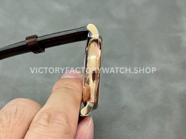 V7 Factory IWC Portofino Automatic IW356302 40mm Rose Gold Brown Leather Strap Roman Numerals White Dial (2) V7 Factory IWC Portofino Automatic IW356302 40mm Rose Gold Brown Leather Strap Roman Numerals White Dial