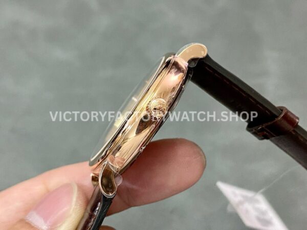 V7 Factory IWC Portofino Automatic IW356302 40mm Rose Gold Brown Leather Strap Roman Numerals White Dial (3) V7 Factory IWC Portofino Automatic IW356302 40mm Rose Gold Brown Leather Strap Roman Numerals White Dial