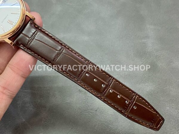 V7 Factory IWC Portofino Automatic IW356302 40mm Rose Gold Brown Leather Strap Roman Numerals White Dial (5) V7 Factory IWC Portofino Automatic IW356302 40mm Rose Gold Brown Leather Strap Roman Numerals White Dial