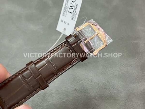 V7 Factory IWC Portofino Automatic IW356302 40mm Rose Gold Brown Leather Strap Roman Numerals White Dial (8) V7 Factory IWC Portofino Automatic IW356302 40mm Rose Gold Brown Leather Strap Roman Numerals White Dial