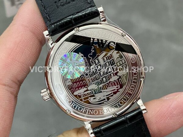 V7 Factory IWC Portofino Automatic IW356512 40mm White Gold Leather Strap Roman Numerals Blue Dial (9) V7 Factory IWC Portofino Automatic IW356512 40mm White Gold Leather Strap Roman Numerals Blue Dial