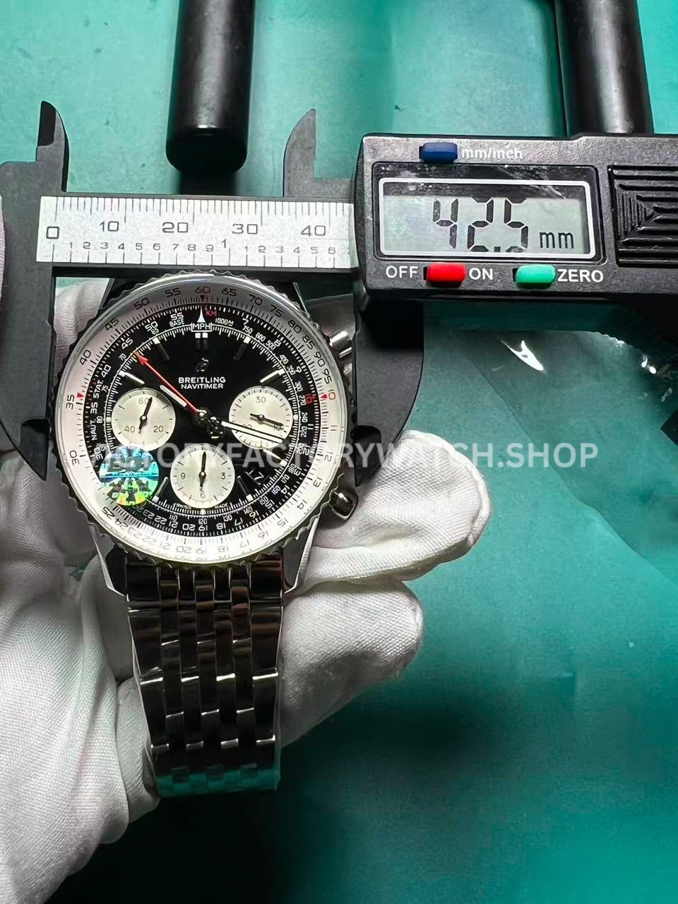 BLS Factory Breitling Navitimer 1 B01 sapphire crystal inspection