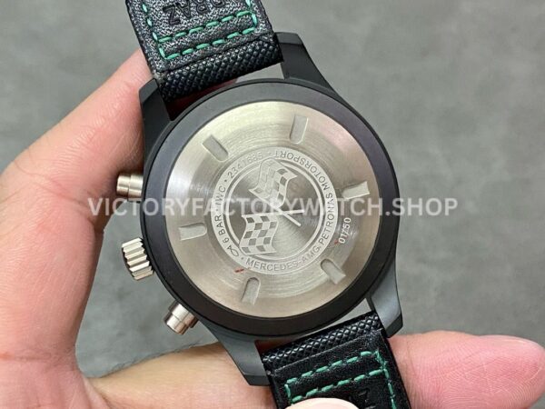 YL Factory IWC Pilot IW389005 44.5mm Ceramic Textile Strap Arabic Numerals Black Dial (8) YL Factory IWC Pilot IW389005 44.5mm Ceramic Textile Strap Arabic Numerals Black Dial