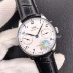 YL Factory IWC Portuguese IW500107 42mm Steel Leather Strap Blue Arabic Number White Dial (3) YL Factory IWC Portuguese IW500107 42mm Steel Leather Strap Blue Arabic Number White Dial