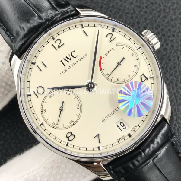 YL Factory IWC Portuguese IW500710 42.3mm Steel Leather Strap Silver Arabic Number White Dial (9) YL Factory IWC Portuguese IW500710 42mm Steel Leather Strap Silver Arabic Number White Dial