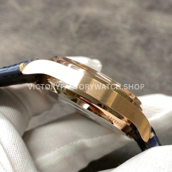 YL Factory IWC Portuguese IW500713 42.3mm Rose Gold Leather Strap Rose Gold Arabic Number Blue Dial (8) YL Factory IWC Portuguese IW500713 42mm Rose Gold Leather Strap Rose Gold Arabic Number Blue Dial