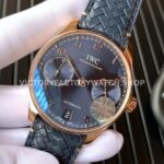 YL Factory IWC Portuguese IW500713 42.3mm Rose Gold Leather Strap Rose Gold Arabic Number Dark Blue Dial ( (6) YL Factory IWC Portuguese IW500713 42mm Rose Gold Leather Strap Rose Gold Arabic Number Dark Blue Dial