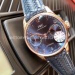 YL Factory IWC Portuguese IW500713 42.3mm Rose Gold Leather Strap Rose Gold Arabic Number Dark Blue Dial ( (7) YL Factory IWC Portuguese IW500713 42mm Rose Gold Leather Strap Rose Gold Arabic Number Dark Blue Dial