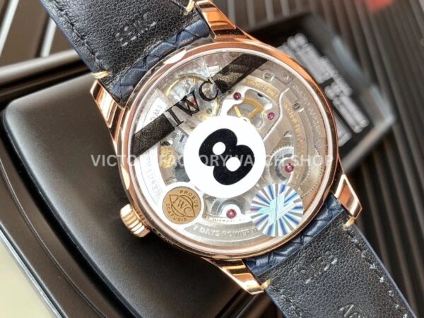 YL Factory IWC Portuguese IW500713 42.3mm Rose Gold Leather Strap Rose Gold Arabic Number Dark Blue Dial ( (9) YL Factory IWC Portuguese IW500713 42mm Rose Gold Leather Strap Rose Gold Arabic Number Dark Blue Dial