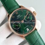 YL Factory IWC Portuguese IW500713 42.3mm Rose Gold Leather Strap Rose Gold Arabic Number Dark Green Dial (3) YL Factory IWC Portuguese IW500713 42mm Rose Gold Leather Strap Rose Gold Arabic Number Dark Green Dial