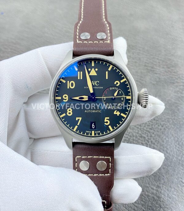 ZF Factory IWC Big Pilot Heritage IW501004 46mm Titanium Arabic Number Black Dial (7) ZF Factory IWC Big Pilot Heritage IW501004 black dial titanium case