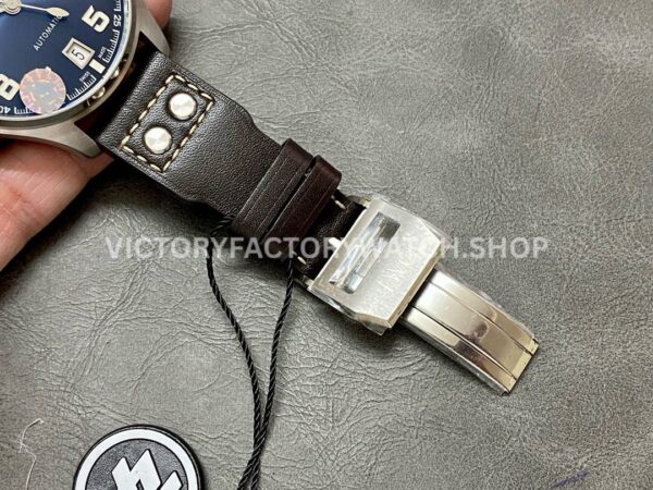 ZF Factory IWC Big Pilot IW500908 46mm Steel Leather Strap Blue Arabic Number Dial (2) ZF Factory IWC Big Pilot IW500908 46mm Steel Leather Strap Arabic Number Blue Dial