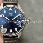 ZF Factory IWC Big Pilot IW500908 46mm Steel Leather Strap Blue Arabic Number Dial (3) ZF Factory IWC Big Pilot IW500908 blue dial steel case leather strap