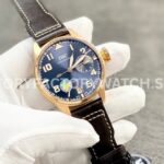 ZF Factory IWC Big Pilot IW500909 46mm Rose Gold Leather Strap Arabic numerals Blue Dial (2) ZF Factory IWC Big Pilot IW500909 46mm Rose Gold Leather Strap Arabic numerals Blue Dial