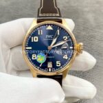 ZF Factory IWC Big Pilot IW500909 46mm Rose Gold Leather Strap Arabic numerals Blue Dial (8) ZF Factory IWC Big Pilot IW500909 blue dial rose gold leather strap