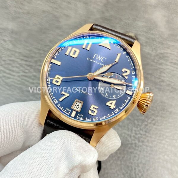 ZF Factory IWC Big Pilot IW500909 46mm Rose Gold Leather Strap Arabic numerals Blue Dial (9) ZF Factory IWC Big Pilot IW500909 46mm Rose Gold Leather Strap Arabic numerals Blue Dial
